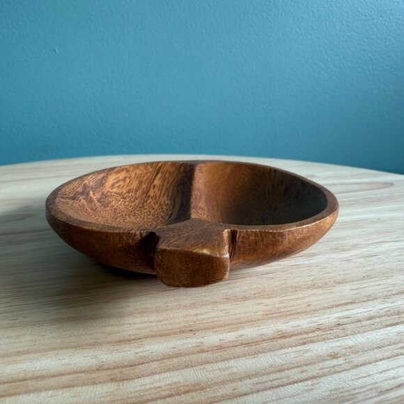 Vintage Spoon Rest Apple Double Wooden Philippines or Trinket Holder - Picture 8 of 11